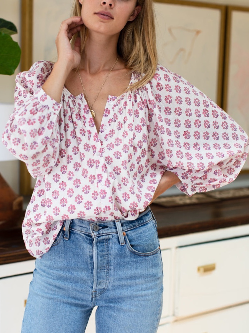 NEW with tags, Emerson Fry India Collection Frances Blouse